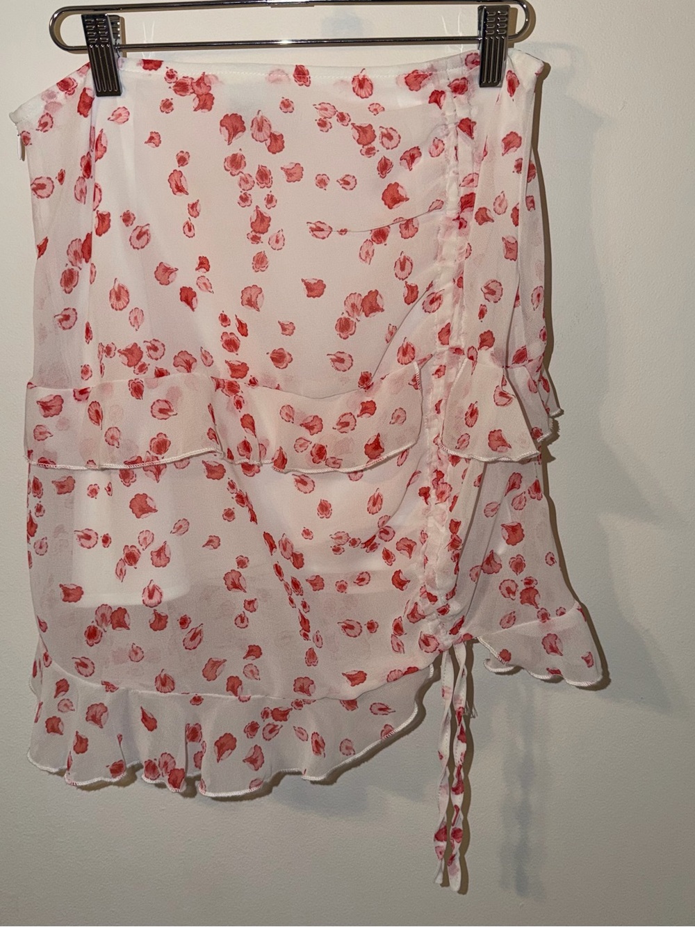 Princess Polly White and Pink Floral Mini Skirt